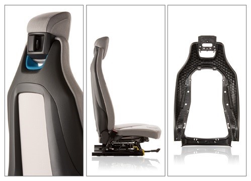 Polymer chair skeleton produced with the help of LFT technology