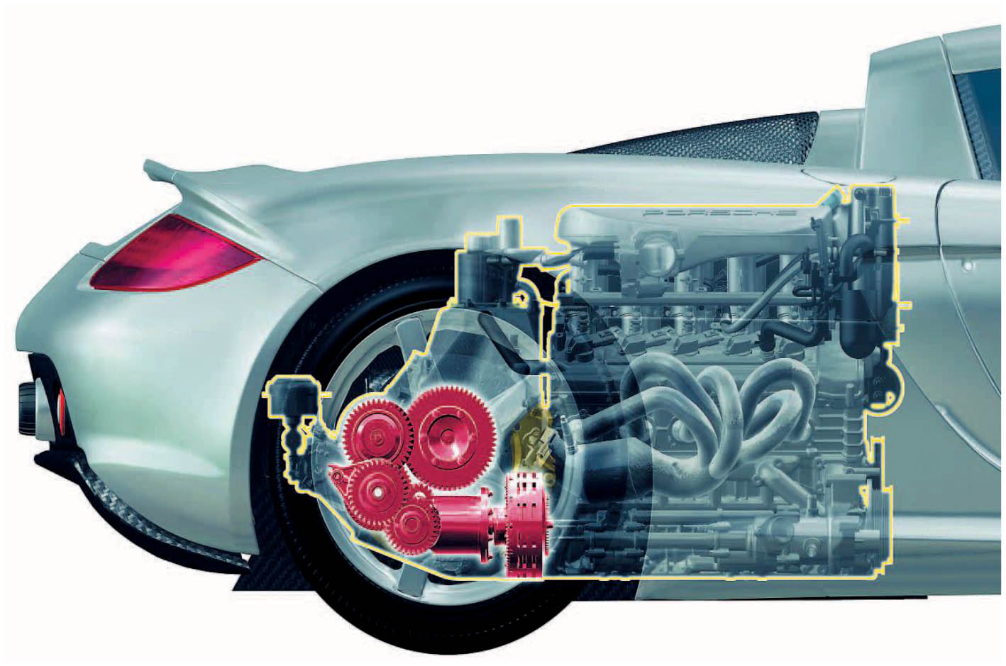 Using a ceramic clutch lowers the center of gravity for the engine